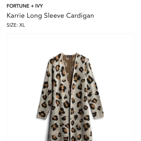 Fortune Ivy Karrie Long Sleeve Cardigan 